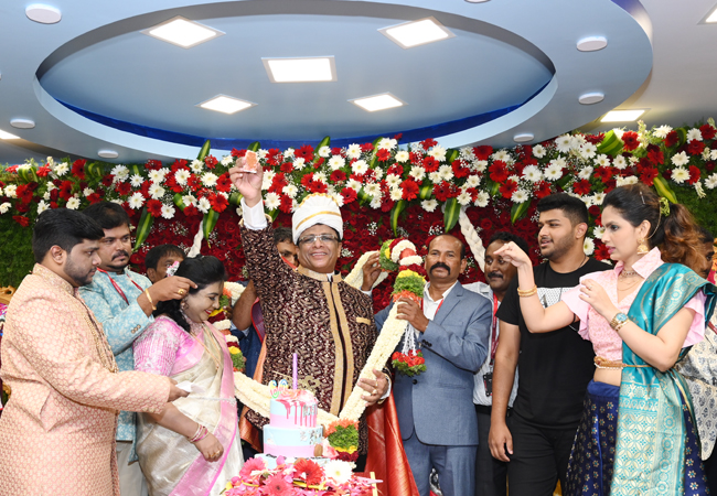 Bro Andrew Richard celebrates his 60th Birthday with grandneur amidst a large number of devotees here on Sunday, 16th, 2023, at Grace Ministry Prayer Centre Budigere in Bangalore with a myriad of wishes.